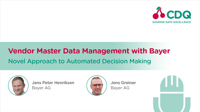 Vendor Master Data Management With Bayer Cdq