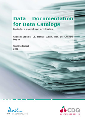 Working report: Data Documentation for Data Catalogs: Metadata model and attributes