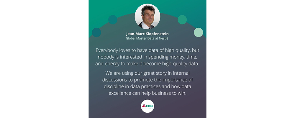 Jean-Marc Klopfenstein on the importance of data excellence Jean-Marc Klopfenstein on the importance of data excellence