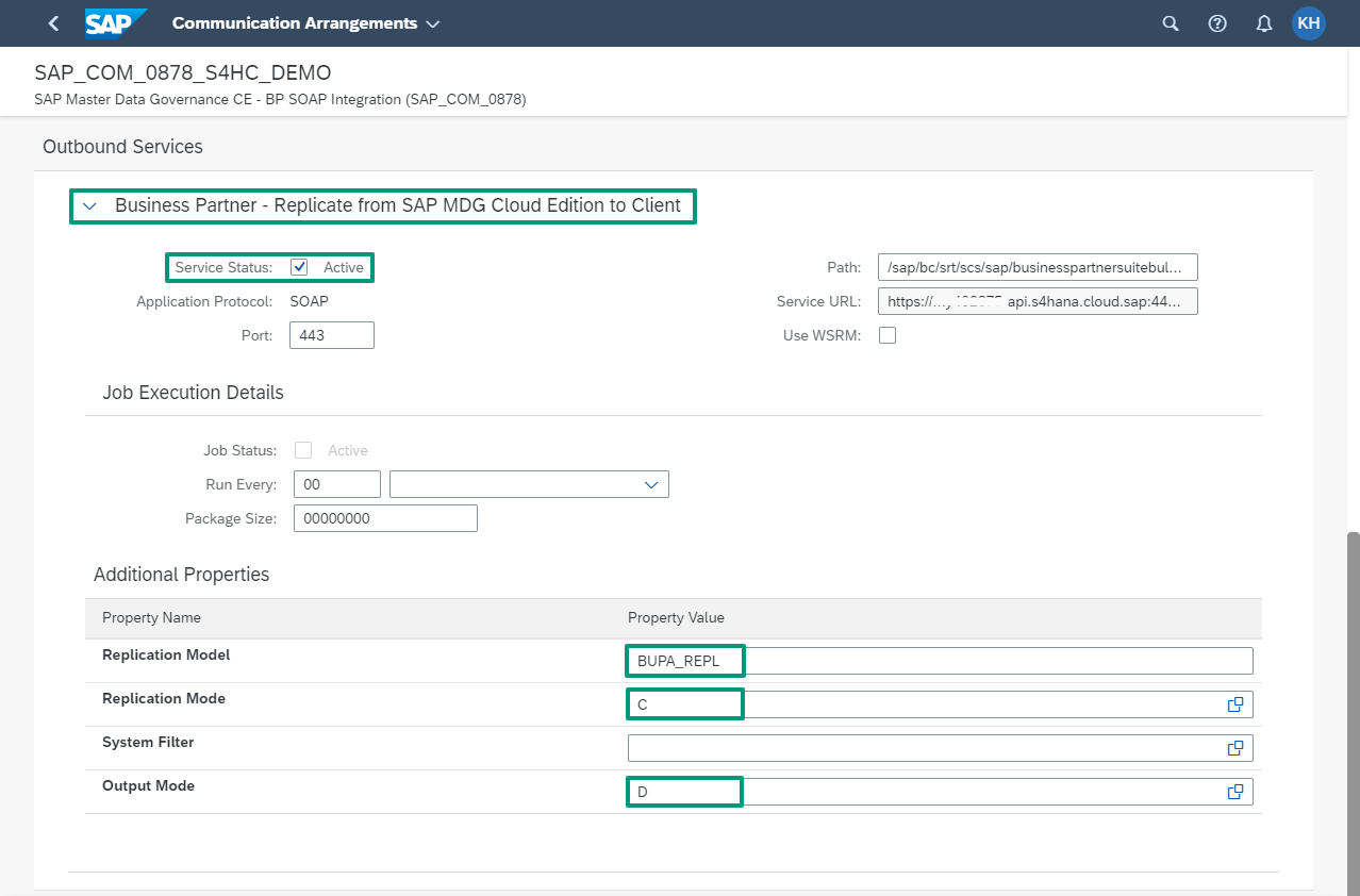Configuration of SOAP web service for Business Partner Replication MDG CE to S4HANA