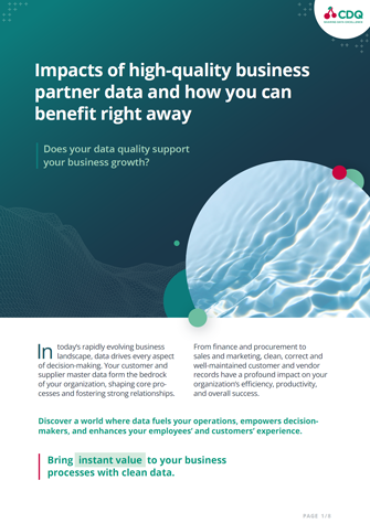 ePaper - Business Impacts of Good Master Data