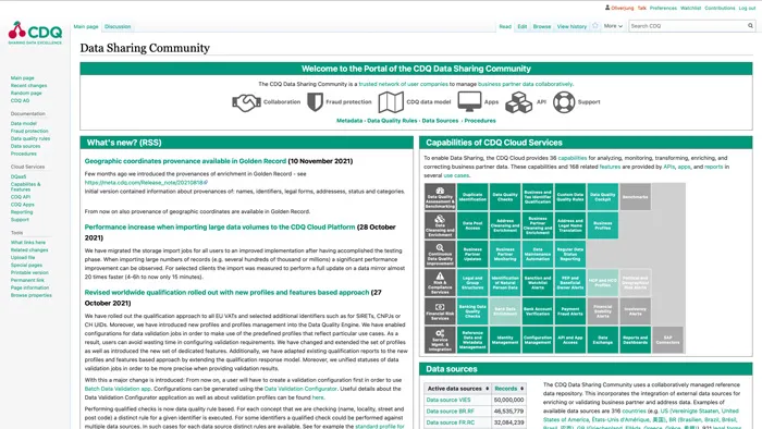 CDQ Data Sharing Community Wiki