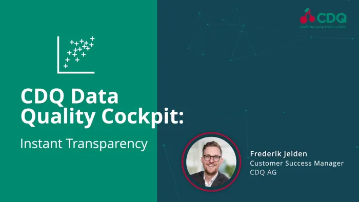 Webinar: CDQ Data Quality Cockpit – Instant Transparency