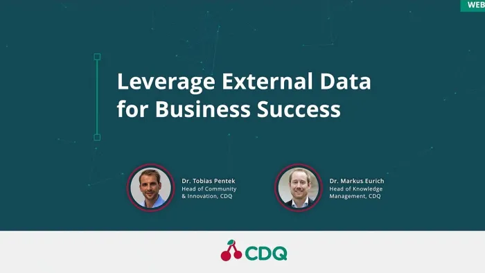 CDQ Webinar – Leverage External Data For Business Success