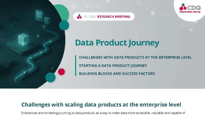 CC CDQ Research Briefing - Data Product Journey