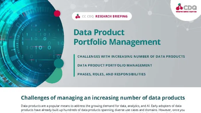 CC CDQ Research Briefing - Data Product Portfolio